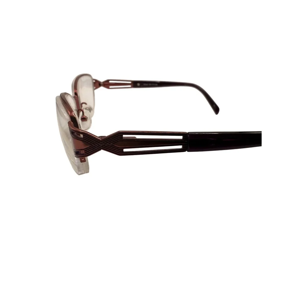 Womens La‎ Scala Rose Designer Eyeglasses Frames Burgundy Modern Style 54-17-135